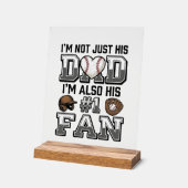 Baseball-Vater Nummer 1 Fan Vintage-Shirt-Design_1 Acrylschild (Winkel)