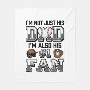 Baseball-Vater Nummer 1 Fan Vintage-Shirt-Design_1 Fleecedecke