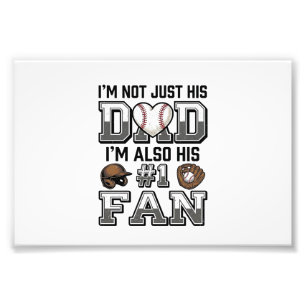 Baseball-Vater Nummer 1 Fan Vintage-Shirt-Design_1 Fotodruck