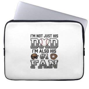 Baseball-Vater Nummer 1 Fan Vintage-Shirt-Design_1 Laptopschutzhülle