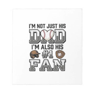 Baseball-Vater Nummer 1 Fan Vintage-Shirt-Design_1 Notizblock