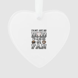 Baseball-Vater Nummer 1 Fan Vintage-Shirt-Design_1 Ornament