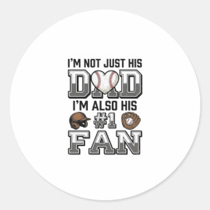 Baseball-Vater Nummer 1 Fan Vintage-Shirt-Design_1 Runder Aufkleber