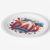Baseball-Vater Pappteller (Schrägansicht)
