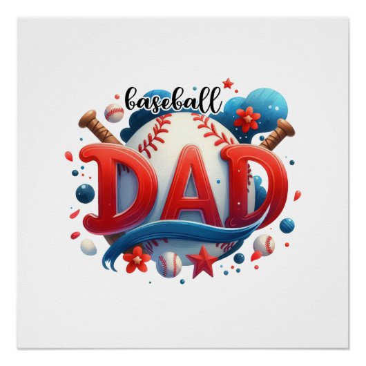 Baseball-Vater Poster (Vorderseite)