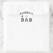 Baseball-Vater Quadratischer Aufkleber (Tasche)