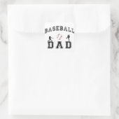 Baseball-VATER Quadratischer Aufkleber (Tasche)