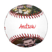 Baseball Vater Roter Individuelle Name Modernstes  (Rückseite)