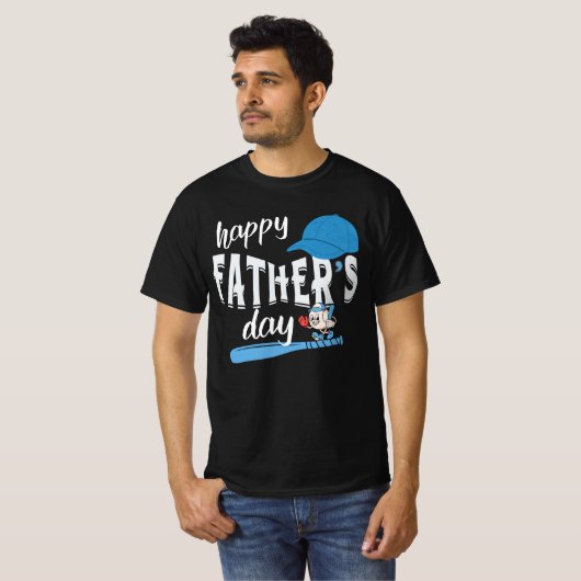 Baseball Vater Shirt - Glückliches Vatertagsgesche (Vorne ganz)