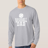 Baseball Vater T - Shirt Benutzerdefiniertes Baseb (Vorderseite)