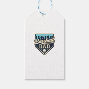 Baseball-Vater triefende Home Plate Vintage-Vektor Geschenkanhänger