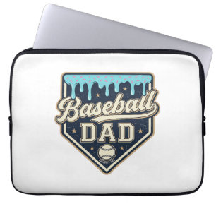 Baseball-Vater triefende Home Plate Vintage-Vektor Laptopschutzhülle
