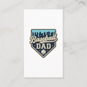 Baseball-Vater triefende Home Plate Vintage-Vektor Visitenkarte
