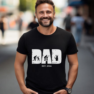 Baseball VATER und Child EST. Benutzerdefinierter  T-Shirt