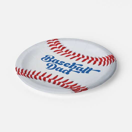 Baseball Vater Vater Pappteller (Schrägansicht)