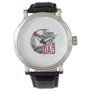 Baseball-Vater Vintage-Gravur Grafik T-Shirt_1 Armbanduhr