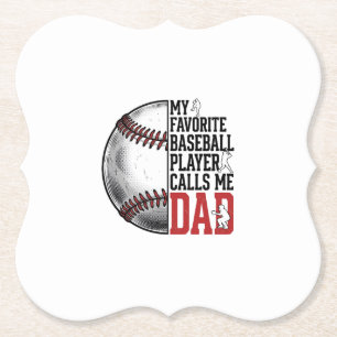 Baseball-Vater Vintage-Gravur Grafik-T-Shirt_1 Untersetzer