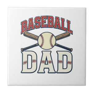 Baseball-Vater Vintage-Gravur-Shirt-Design_1 Fliese