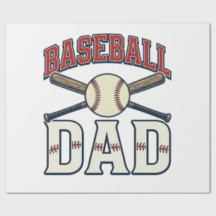 Baseball-Vater Vintage-Gravur-Shirt-Design_1 Geschenkpapier