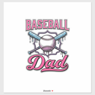 Baseball-Vater Vintage-Gravur T-Shirt Design (2)_ Aufkleber