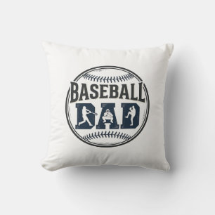 Baseball-Vater Vintage-Schriftzug-Shirt-Design_1 Kissen