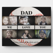 Baseball Vater Wir Liebe Sie FotoCollage Fotoplatte (Vorderseite)