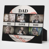 Baseball Vater Wir Liebe Sie FotoCollage Fotoplatte (Seite)
