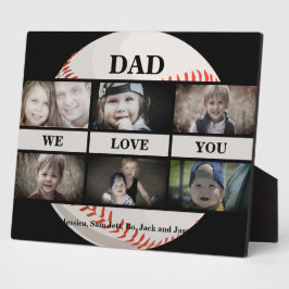 Baseball Vater Wir Liebe Sie FotoCollage Fotoplatte