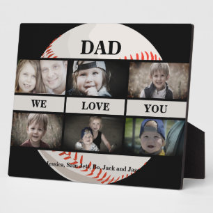 Baseball Vater Wir Liebe Sie FotoCollage Fotoplatte
