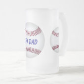 Baseball Vaters Bier-Tasse Mattglas Bierglas (VorderseiteRechts)