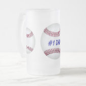 Baseball Vaters Bier-Tasse Mattglas Bierglas (Vorderseite Links)