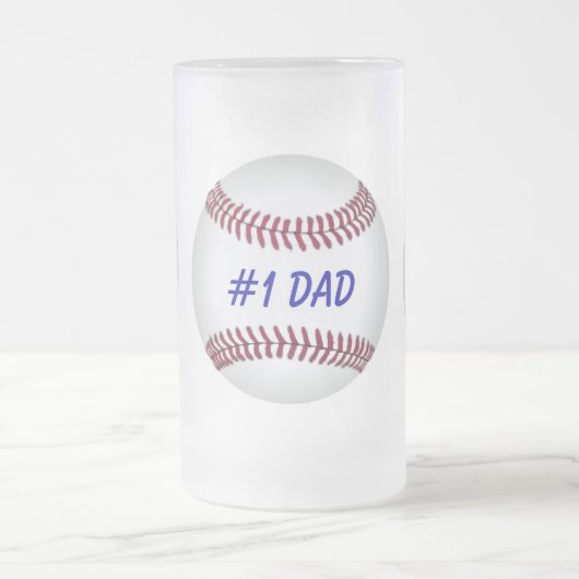 Baseball Vaters Bier-Tasse Mattglas Bierglas (Mittel)