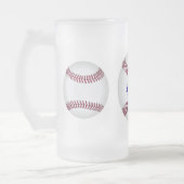 Baseball Vaters Bier-Tasse Mattglas Bierglas (Links)