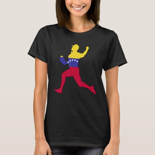 Baseball Venezuela Flag Hispanic Heritage Venezuel T-Shirt (Vorderseite)