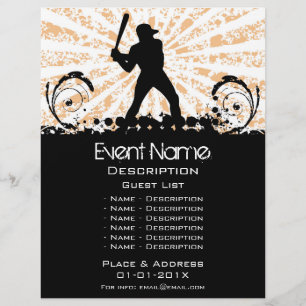 Baseball-Veranstaltungsförderung Flyer