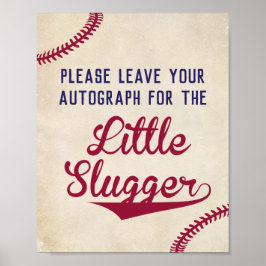 Baseball Verließ Ihren Autograph für Kleine Spülun Poster
