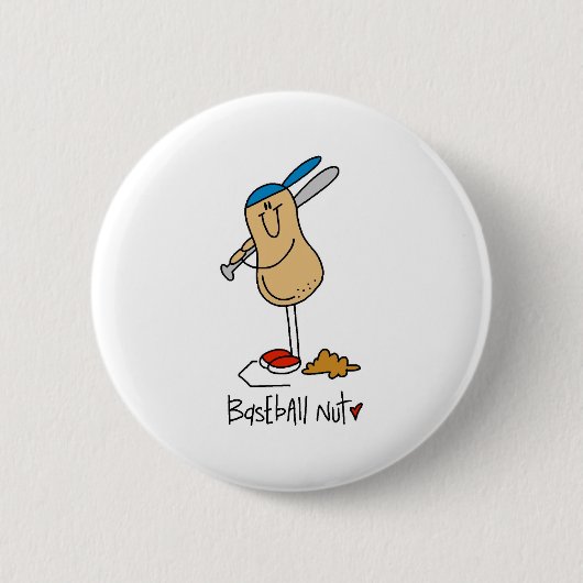 Baseball Verrückter Button (Vorderseite)