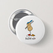 Baseball Verrückter Button (Vorne & Hinten)