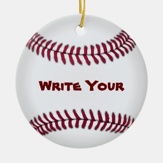 Baseball-Verzierungen Keramik Ornament (Vorne)