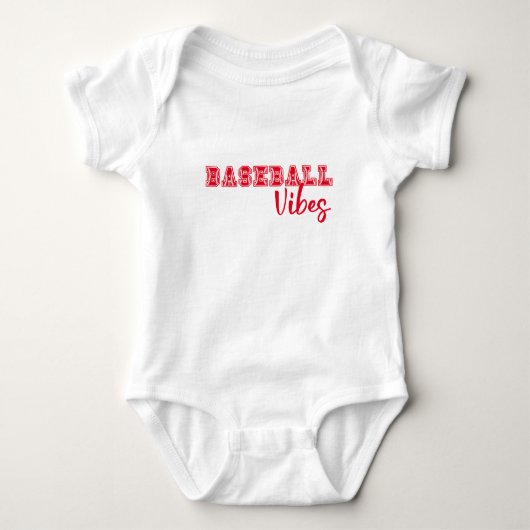 Baseball Vibes Baby Strampler (Vorderseite)