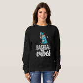 Baseball Vibes Gnome  Baseball Game Celebration Wo Sweatshirt (Vorne ganz)