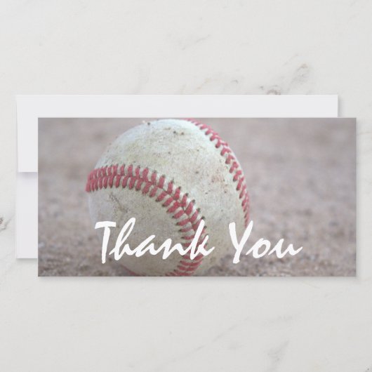 Baseball Vielen Dank Dankeskarte (Vorderseite)