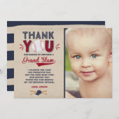 Baseball Vielen Dank für Ihre Karte Baseball 1. Ge (Vorne/Hinten)