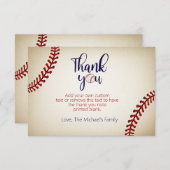 Baseball Vielen Dank Karten (Vorne/Hinten)