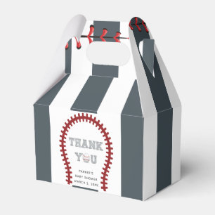 Baseball Vielen Dank personalisiert Baby Dusche Geschenkschachtel