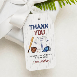 Baseball Vielen Dank Tag Geburtstagsparty Geschenkanhänger