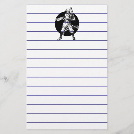 Baseball:Vintag Briefpapier (Vorderseite)