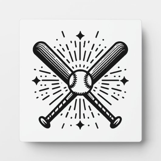 Baseball Vintag Fotoplatte (Vorderseite)
