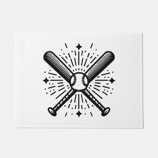 Baseball Vintag Fußmatte (Vorderseite)