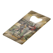 Baseball:Vintag Geldbeutel Flaschenöffner (Vorderseite Schrägansicht)